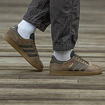 Чоловічі Кросівки Adidas Gazelle Brown Khaki / Адідас Газелі Коричневі з Хакі, фото 5