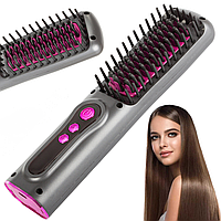 Гребінець Випрямляч для Волос Rechargeable Hair Straightener Brush Акумуляторна