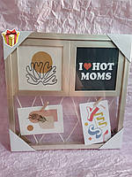 💙Рамка для фото на тримачах, чотири місця з сіточкою