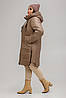 Трендове жіноче стьобане пальто Варшава з плащової тканини, єврозима, великі розміри, фото 5