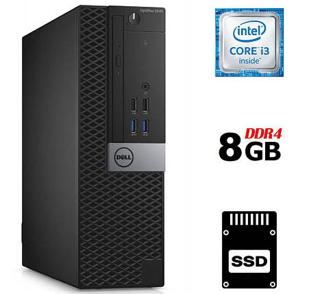 Комп'ютер Dell OptiPlex 3046 SFF/ Core i3-6100/ 8 GB RAM/ 240 GB SSD/ HD 530, фото 1