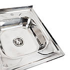 Кухонна мийка з нержавіючої сталі Platinum 8060 R ПОЛІРОВКА (0,7/160 мм), фото 3