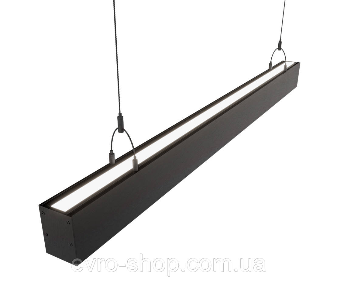 Двосторонній лінійний LED світильник 150Вт чорний, фото 1