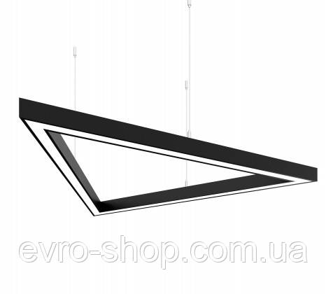 Керований світлодіодний світильник X-LED 90Вт Трикутник чорний (3x680) LSNTri-90db