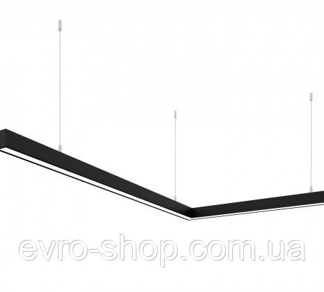 Керований світлодіодний світильник X-LED 80ВТ L-подібний чорний (1000*620*43) LSNL-80db, фото 1