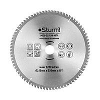 Диск пиляльний ламінат/алюміній/пластик Sturm 9020-255-30-80TA, 255х30 мм 80 зубів
