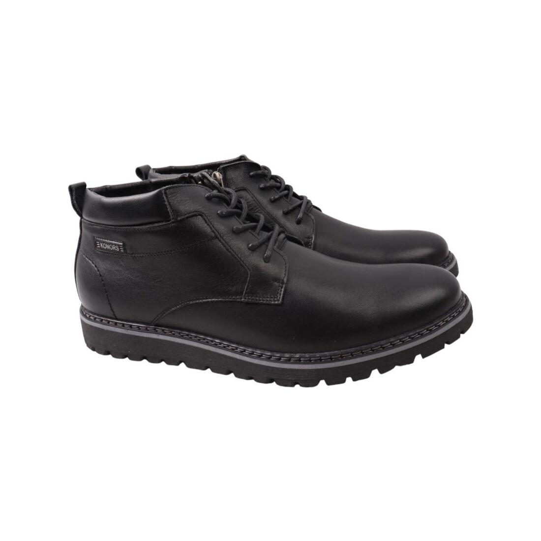 Черевики чоловічі Konors чорні натуральна шкіра, 48, фото 1