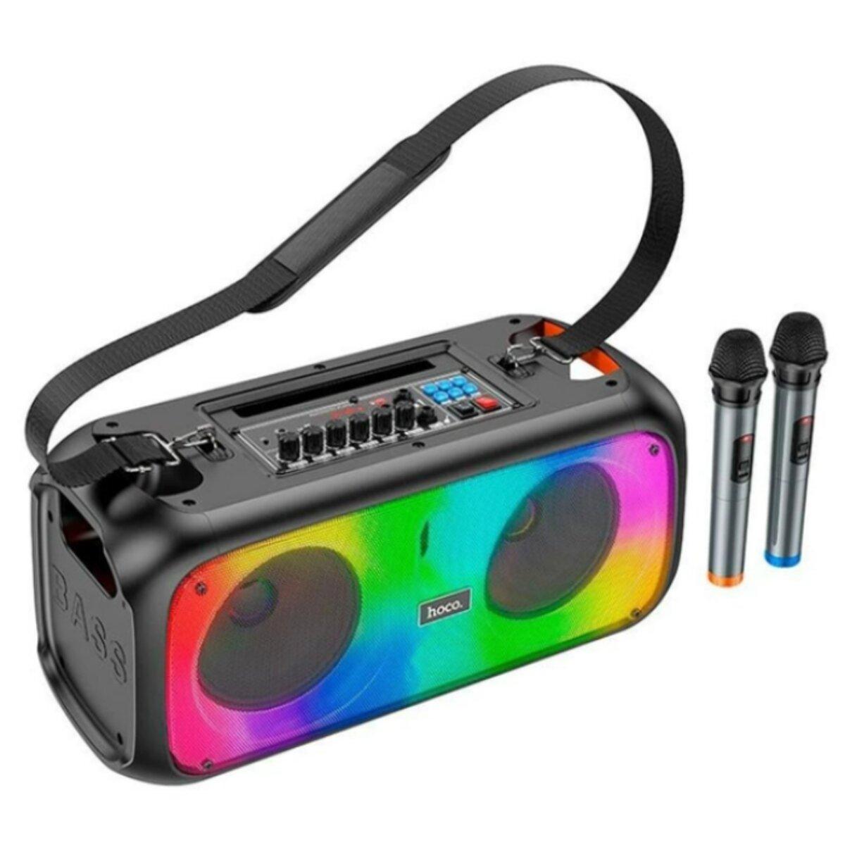 Портативна колонка HOCO BS54 Party wireless dual mic outdoor BT speaker Black lly