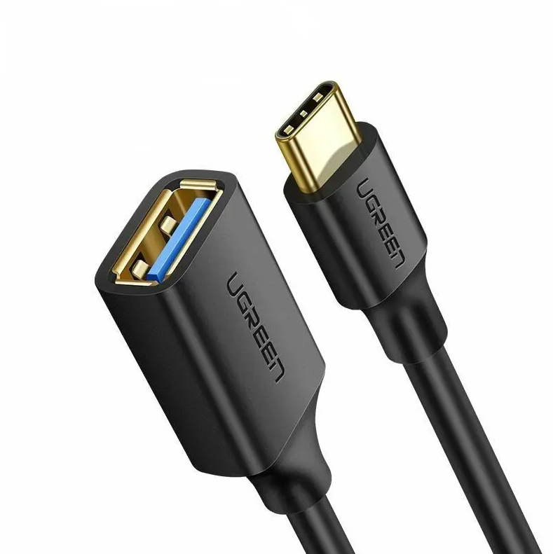 Кабель-адаптер OTG Ugreen US154 USB-C Male to USB 3.0 A Female Cable Black (30701), фото 1