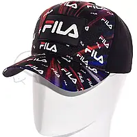 Бейсболка мужская тракер кепка брендовая сублимация Fila SUB21741 Черный