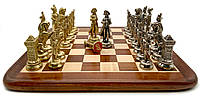Ексклюзивні шахи Italfama "Napaleone" матеріал дерево, розмір 38 x 38 см. Колір коричневий, бежевий