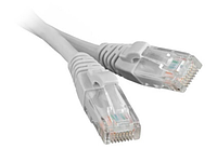 Патч-корд литой RITAR, CCA, UTP, RJ45, Cat.5e, 1m, серый