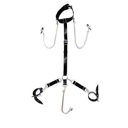 Бондажний набір з металевим анальним гаком No1 Art of Sex Beatrice Bondage set with anal hook No1, фото 1