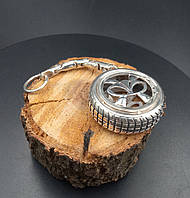Брелок серебряный (изготовление - золото, бронза, серебро) для автомобильных ключей Daewoo, БК0010-БРК