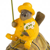 Фігурка "Turtle with bird" 11.5*16*20 см. матеріал полістоун (8941-008), фото 4