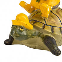 Фігурка "Turtle with bird" 11.5*16*20 см. матеріал полістоун (8941-008), фото 5