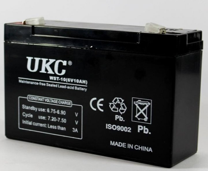 Акумулятор BATTERY 6V 10A UKC жуйково-кислотна акумуляторна батарея 6В ...