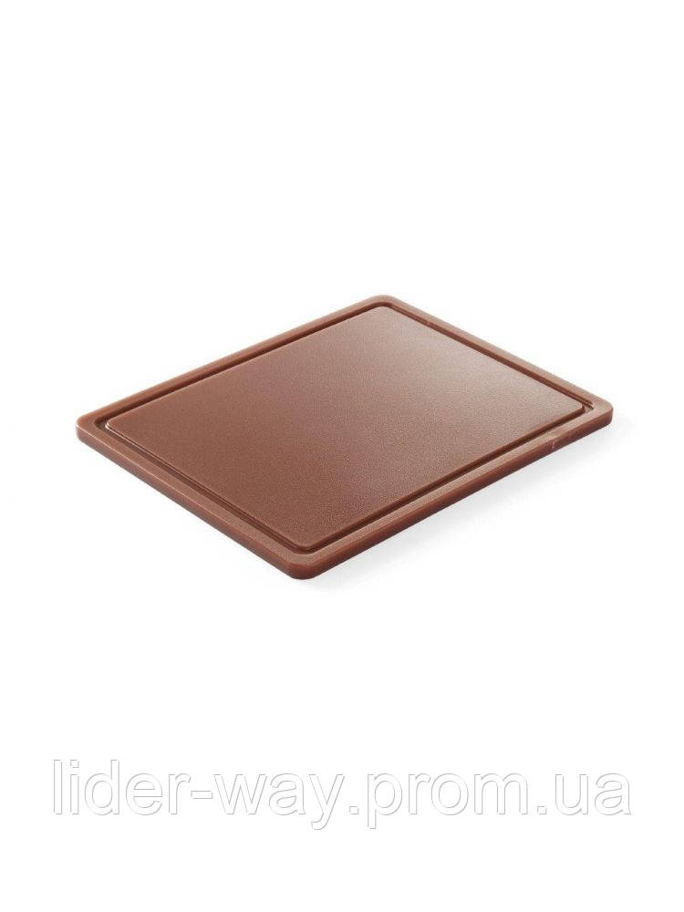 Дошка обробна HACCP коричнева GN 1/2 265x325 мм Hendi 826140