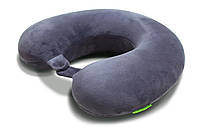 Подушка дорожная светло-серая с кнопкой PMF 001-1 размер 305x285x100.