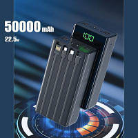 Power Bank PZX-V50 50000 mAh 22.5W | Повербанк | Портативная зарядка | Внешний аккумулятор для телефона