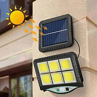 Уличный фонарь Solar light BK-128-6 COB на солнечной батарее с датчиком движения | Наружный светильник