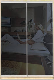 Шафа-купе з фасадом "КЛАСІК 4" 65/65 з/графит