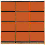 Шафа-купе з фасадом "КЛАСІК 4" 101/101/101 оранжевый