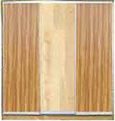 Шафа-купе з фасадом "КЛАСІК 4" 85/2/85 рафия+дуб+рафия