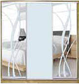 Шафа-купе "СТАНДАРТ 1" з фасадом 9/7/9лиана+м/зеркало