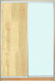 Шафа-купе "СТАНДАРТ 1" з фасадом 2/7 дуб + м/зеркало