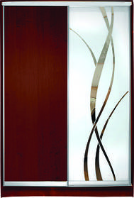 Шафа-купе "СТАНДАРТ 1" з фасадом 3/8R яблоня + м/лиана