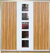 Шафа-купе "СТАНДАРТ 1" з фасадом 85/58/85рафия+5квадратов+рафия