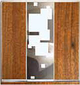 Шафа-купе з фасадом "КЛАСІК 4" 40/53/40орех+квадраты+орех, фото 1