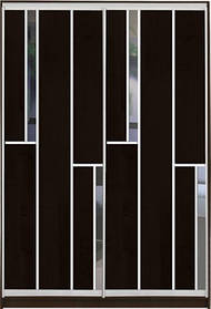 Шафа-купе з фасадом "КЛАСІК 4" 35/35 венге+зеркало