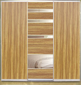 Шафа-купе з фасадом "КЛАСІК 4" 85/29/85 рафия+рафия/зерк