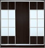 Шафа-купе з фасадом "КЛАСІК 4" 19/1/19 венге+м/зеркало