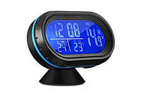 Многофункциональные автомобильные электронные часы VST 7009V | термометр вольтметр | автомочасы