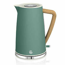 Легке бу, SWAN SK14610GREN 1.7L Акумуляторний чайник у скандинавському стилі Сосна зелена