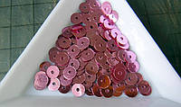 Упаковка пайеток. Круглые, розово-сиреневые, 5 мм, 4 грамма
