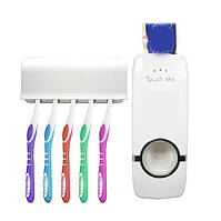 Пластмассовый дозатор для зубной пасты и держатель для зубной щетки Toothpaste Dispense