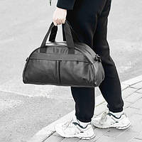 Молодежная спортивная сумка из эко-кожи Puma Leather для тренировок городская 19л