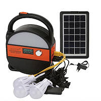 Портативная солнечная автономная система Solar Light AT-9017 (фонарь, радио, павербанк, 3 лампочки)