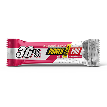 Батончик Power Pro 36% протеина, Малиновий Крюшон, 60гр/20