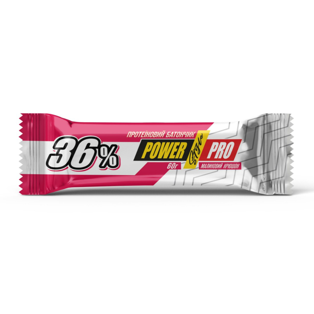 Батончик Power Pro 36% протеина, Малиновый Крюшон, 60гр/20 - фото 1 - id-p1900165101