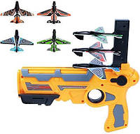 Детский пистолет катапульта с летающими самолетами Air Battle | Метательный самолет | Игрушечный самолетик
