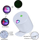 Проектор галактик CAIYUE Star Projector, Вишуканий проектор нічного світла туманності, Світло галактики океанських хвиль з пультом, фото 4