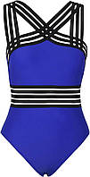 Royal Blue 18 Цельные купальники Hilor для женщин, передний кроссовер, полые купальные костюмы, монокини
