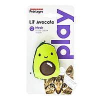 Игрушка для кошек Petstages Lil' Avocato Dental Health Cat Chew Toy Авокадо, с кошачьей мятой, зеленая