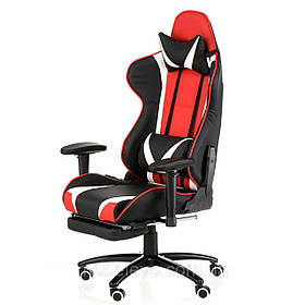 Крісло геймерське з підставкою для ніг ExtrеmеRacе with footrеst black/red/white Special4you