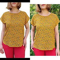 Жіноча футболка блуза літня великого розміру (50, 52, 54, 56, 58, 60, 62, 64)
